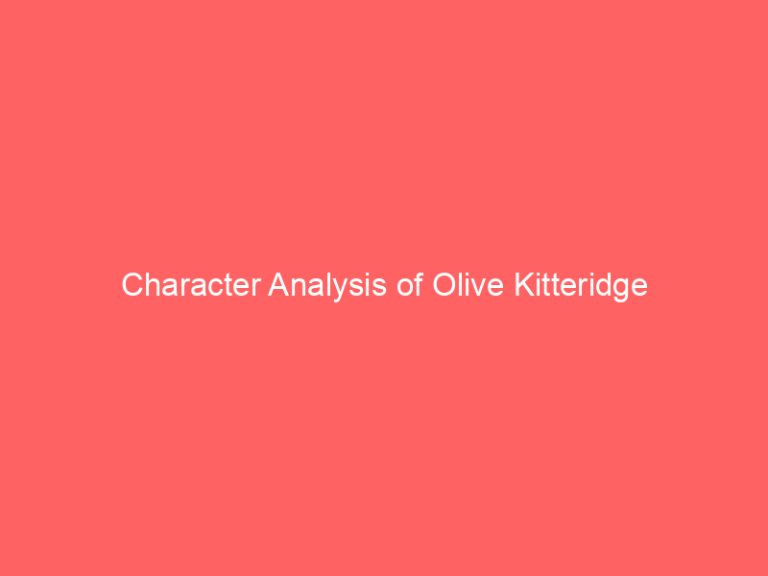 Character Analysis of Olive Kitteridge