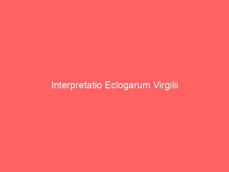 Interpretatio Eclogarum Virgilii