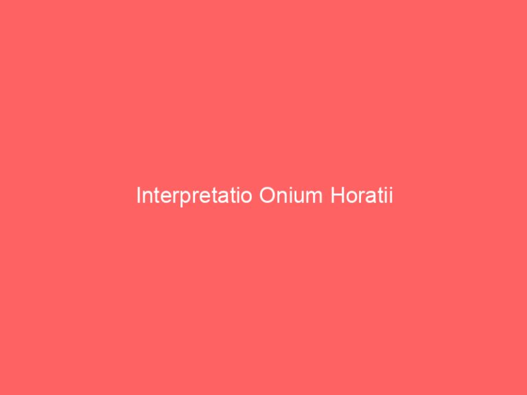 Interpretatio Onium Horatii