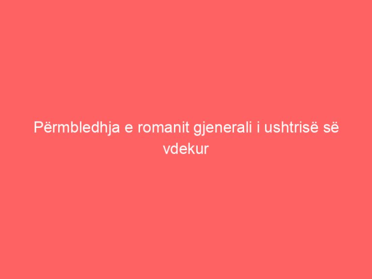 Përmbledhja e romanit gjenerali i ushtrisë së vdekur