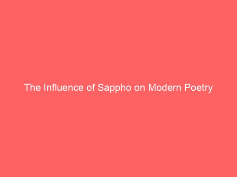 The Influence of Sappho on Modern Poetry