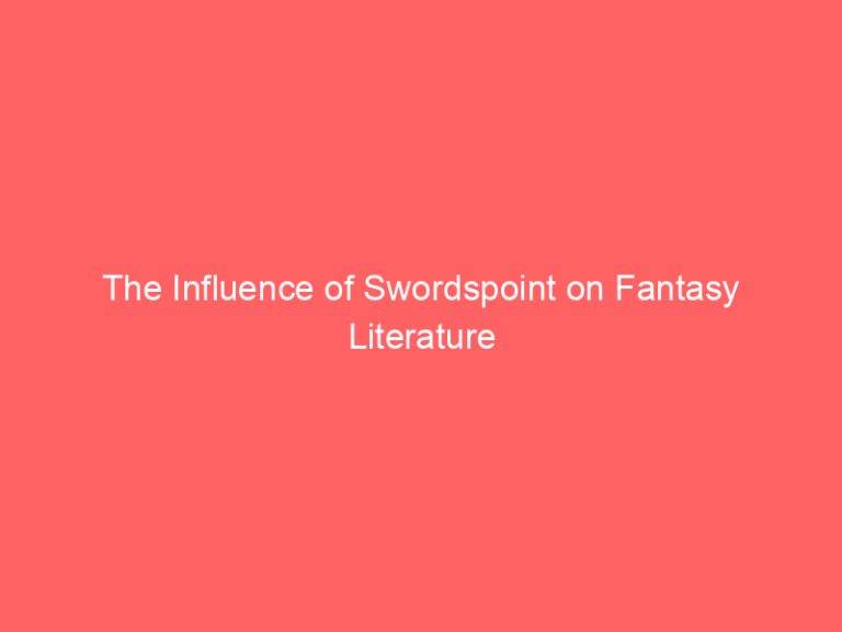 The Influence of Swordspoint on Fantasy Literature