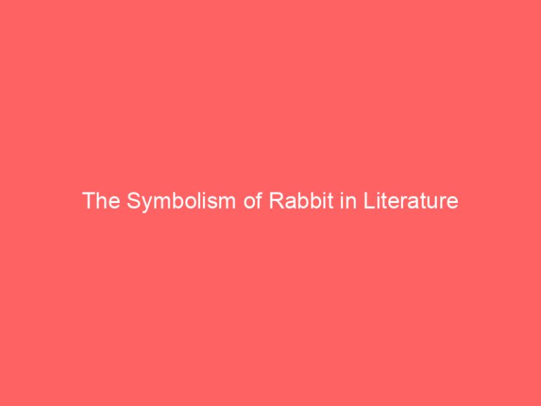 The Symbolism of Rabbit in Literature