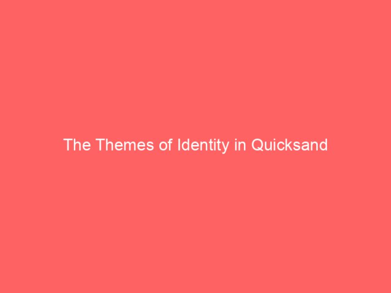 The Themes of Identity in Quicksand