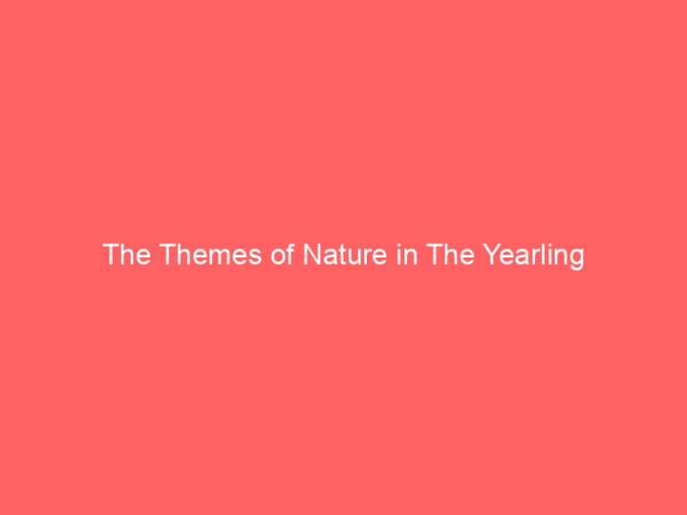 The Themes of Nature in The Yearling