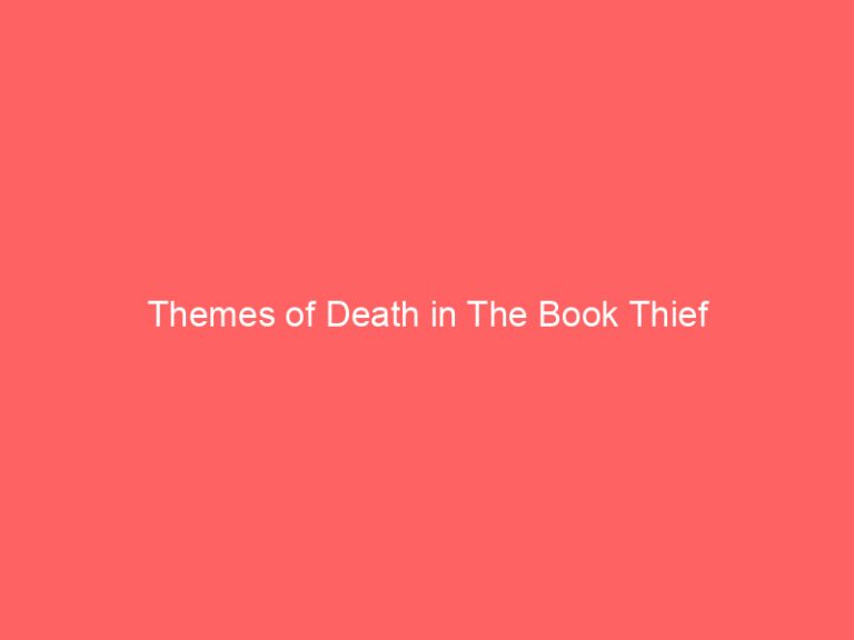 Themes of Death in The Book Thief
