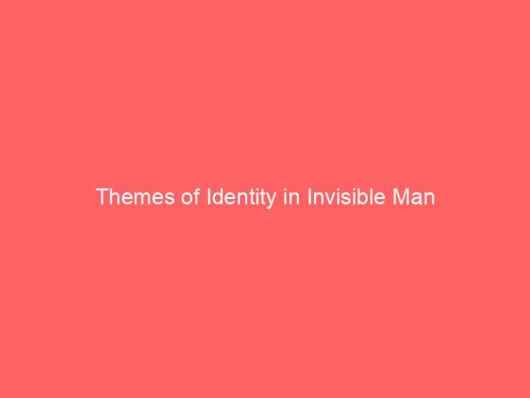 Themes of Identity in Invisible Man