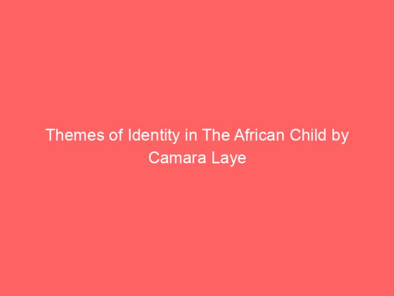 Themes of Identity in The African Child by Camara Laye